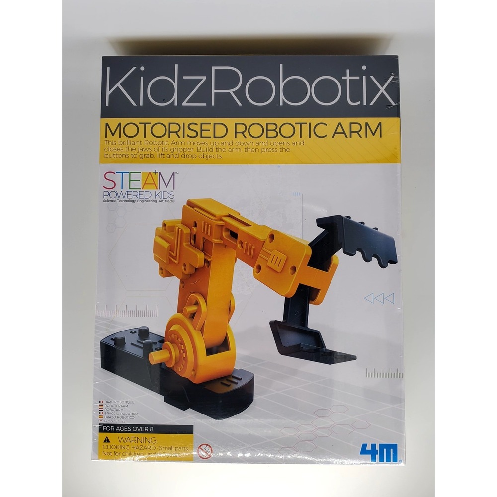 KidzRobotix Motorized Robotix Arm, Steam Powered Kids 4M